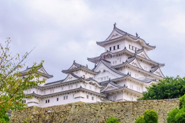 1333 tarihli Himeji Şatosu, Hyogo Bölgesi, Japonya 'nın Himeji şehrinde.