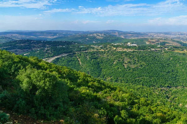 Vista Alta Galileia Sul Líbano Montanha Adir Norte Israel — Fotografia de Stock