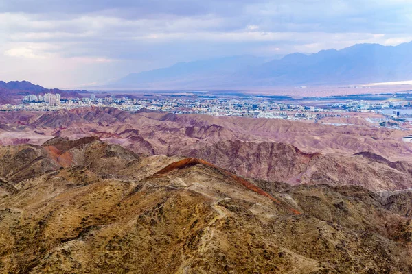 Tzfahot Dağı Eilat Akabe Körfezi Manzarası Eilat Dağları Güney Srail — Stok fotoğraf