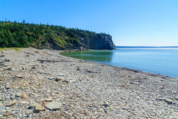 Utsikt Över Pebble Stranden Cape Enrage New Brunswick Kanada — Stockfoto