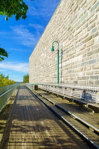 Blick Auf Die Stadtmauern Und Die Promenade Der Gouverneure Quebec — Stockfoto