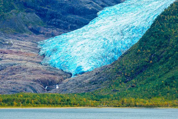 View Svartisen Glacier Nordland County Northern Norway — Zdjęcie stockowe