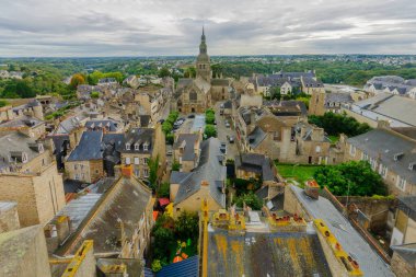 Brittany, Fransa 'daki Dinan şehrinin manzarası