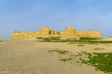 Güney İsrail 'deki Tel Arad Ulusal Parkı' ndaki Demir Çağı Yahudi Krallığı Kalesi manzarası