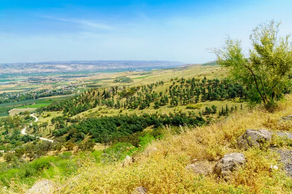 Vista Del Paisaje Del Valle Del Río Bajo Jordán Norte — Foto de Stock