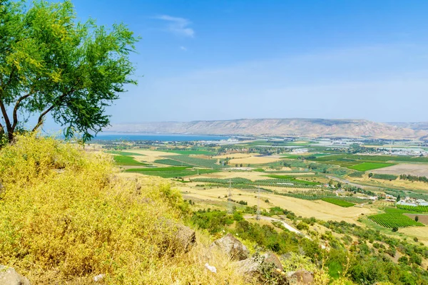 Vista Del Mar Galilea Del Valle Del Río Bajo Jordán — Foto de Stock