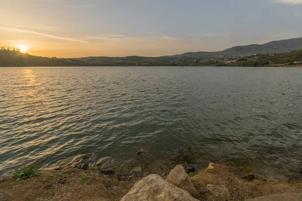 Вид Озеро Рам Бассейн Рам Голанских Высотах Северный Израиль — стоковое фото