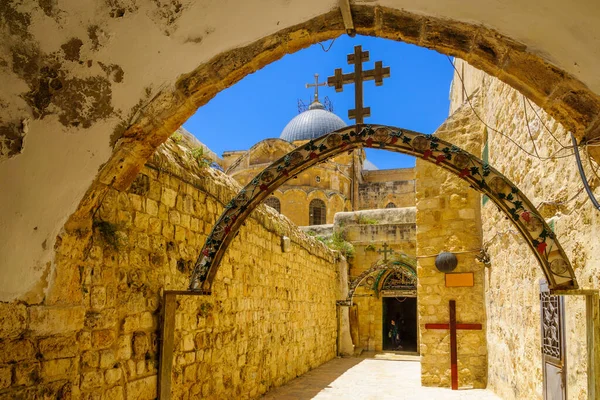 Jerusalén Israel Mayo 2021 Vista Iglesia Ortodoxa Copta Iglesia Del — Foto de Stock