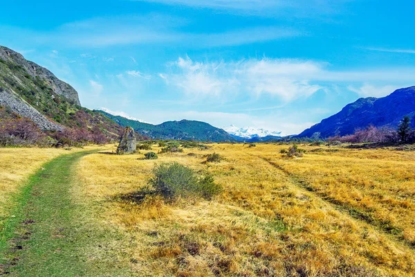 Veduta Del Paesaggio Sentiero Escursionistico Nel Parco Nazionale Torres Del — Foto Stock