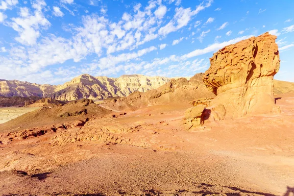 Veduta Delle Formazioni Paesaggistiche Rocciose Nella Valle Del Timna Deserto — Foto Stock