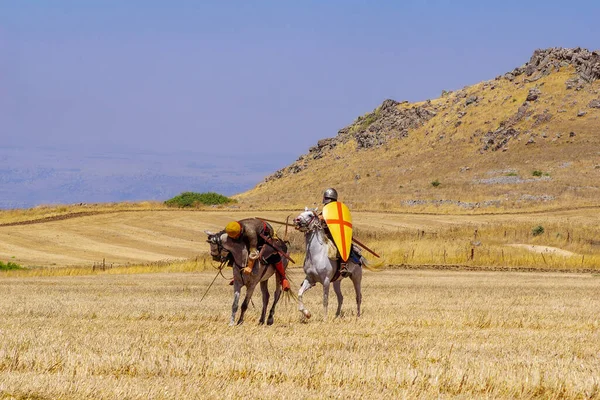 Lavi Israel Julio 2021 Repromulgación Batalla Los Cuernos Hattin Sultán — Foto de Stock