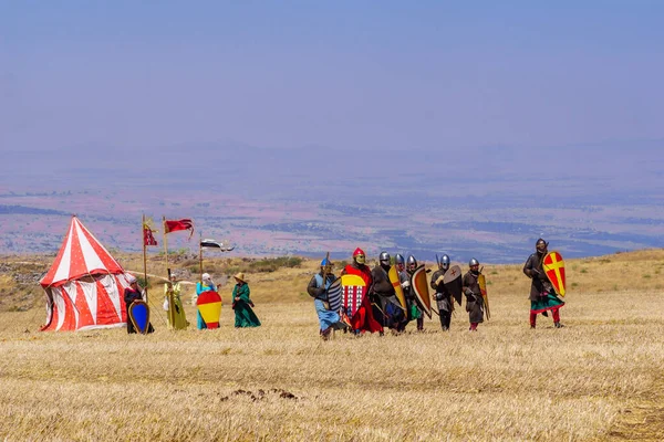 Lavi Israel July 2021 Enactment 1187 Battle Horns Hattin Ayyubid — Stock Photo, Image