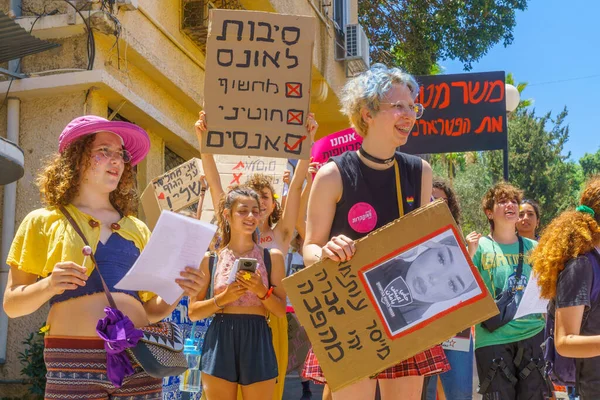 Haifa Israel July 2021 Slut Walk Protest Rape Culture People — Fotografia de Stock