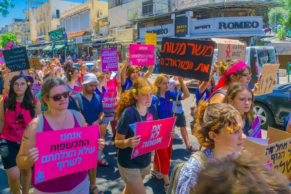 Haifa Israel July 2021 Slut Walk Protest Rape Culture People — Stock Photo, Image