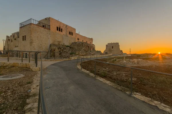 Sunset View Crusader Later Ottoman Fortress Migdal Tsedek Now National — Stock fotografie