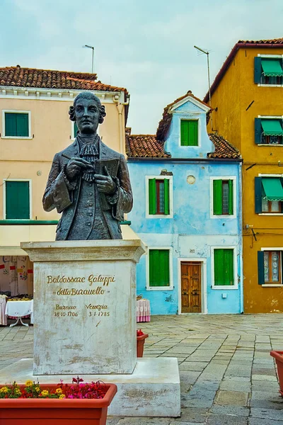 Venice Italy October 2001 View Composer Baldassare Galuppi Memorial Statue — Stock Photo, Image