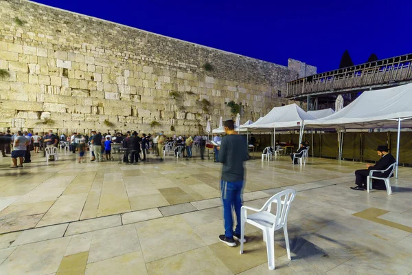 Jeruzalém Izrael Srpna 2021 Židovské Modlitby Vykonávají Selichot Židovské Kajícné — Stock fotografie