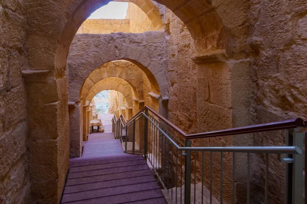 西岸希罗底姆 2021年8月30日 耶路撒冷南部西岸希罗底姆国家公园的古代地下通道景观 — 图库照片