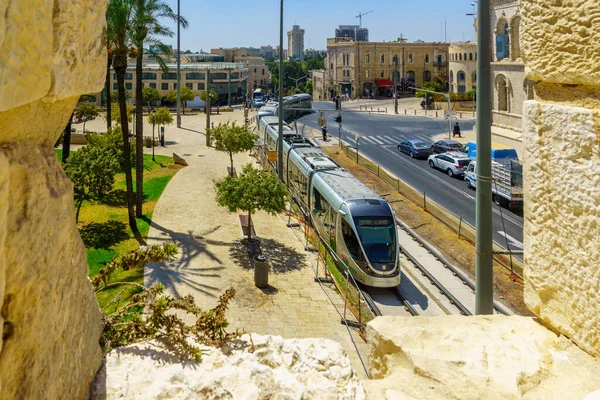 Jerusalén Israel Agosto 2021 Vista Desde Las Murallas Ciudad Vieja — Foto de Stock