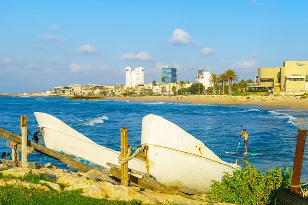 Haïfa Israël Septembre 2021 Vue Côte Carmel Mer Méditerranée Avec — Photo