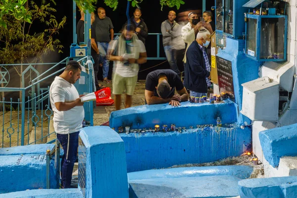 Safed Israel Septiembre 2021 Hombres Judíos Rezan Selichot Oración Penitencial — Foto de Stock