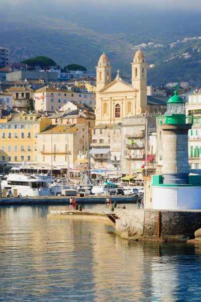 Bastia Vieux havn – stockfoto