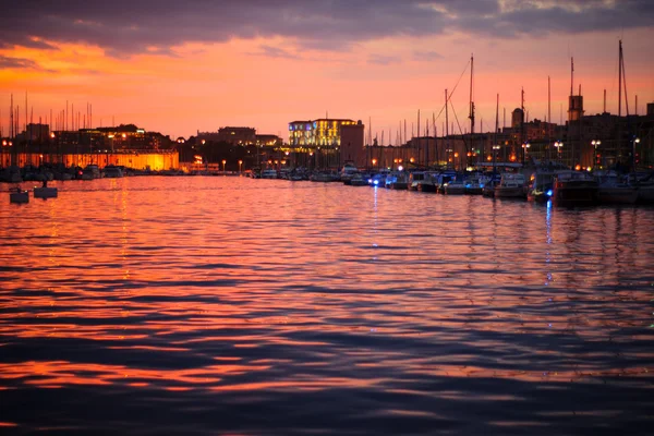 Vieux port sunset — Stockfoto