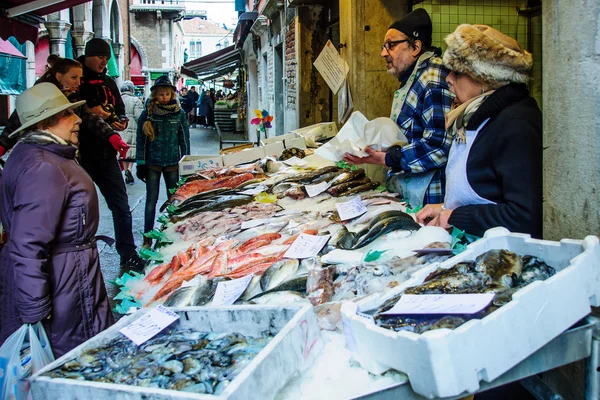 Mercado de pescado, Venecia — Foto de Stock