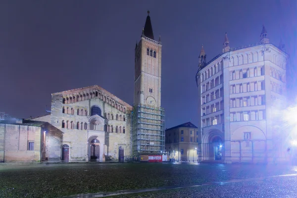 Duomo en de doopkapel, Parma — Stockfoto