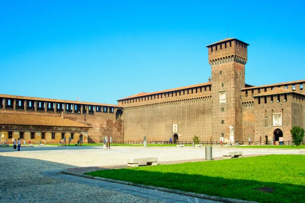 Sforza slot i Milano - Stock-foto