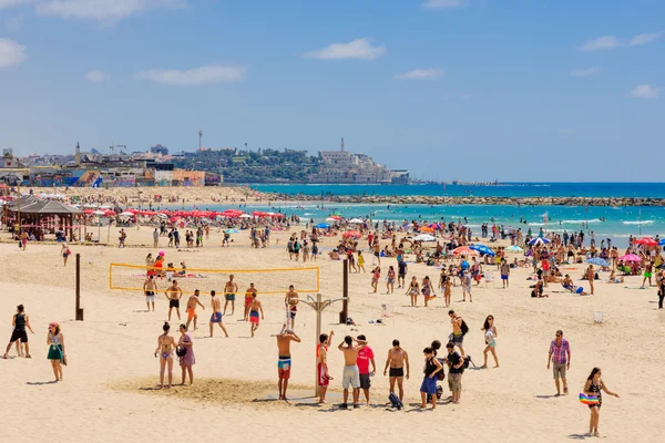 The beach of Tel-Aviv and Jaffa — Stock Photo, Image