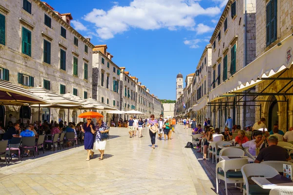 Scena di strada principale, Dubrovnik — Foto Stock