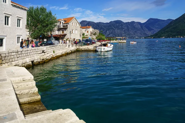 Perast promenade cena — Fotografia de Stock