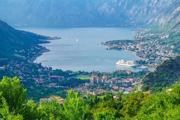 Blick auf die Bucht von Kotor vom Berg Lovcen — Stockfoto