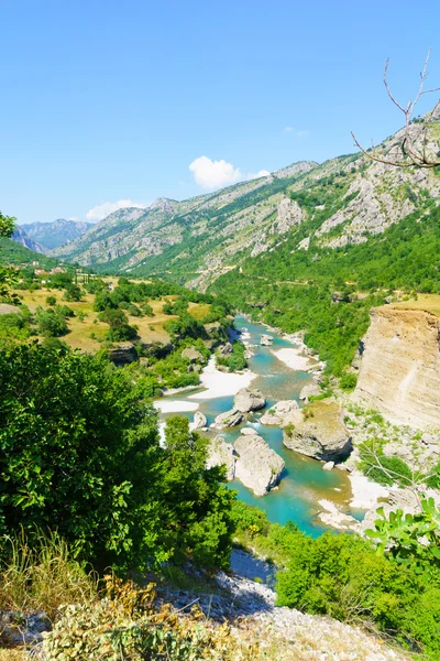 Moraca River and valley — Stock Photo, Image