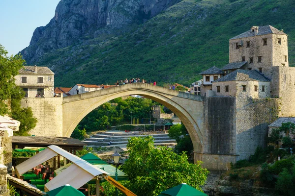 Old City, és a régi hídhoz (Stari Most), Mostar — Stock Fotó