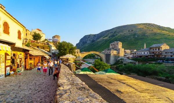 Old City and Old Bridge (Stari Most), Mostar — Stok Foto