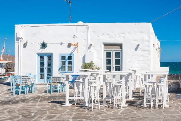 Restaurantes e cafés, em Naousa, Paros — Fotografia de Stock