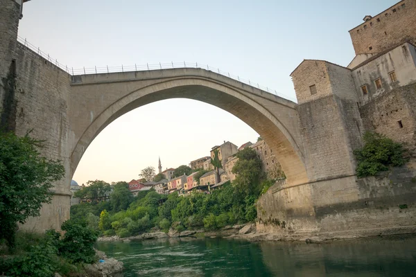 Città Vecchia e Ponte Vecchio (Stari Most), Mostar — Foto Stock