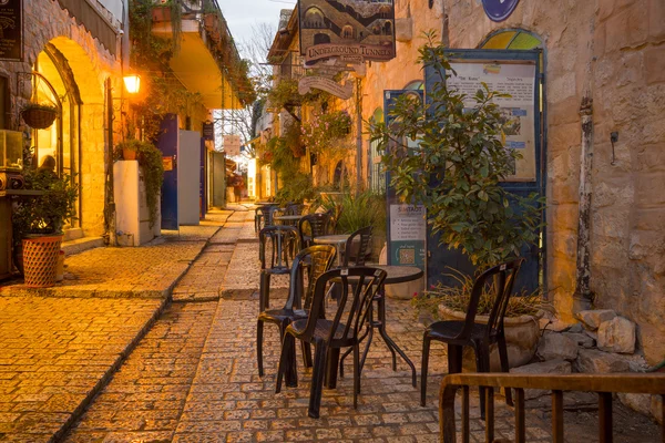 Gassen-Szene, abgesichert (tzfat)) — Stockfoto