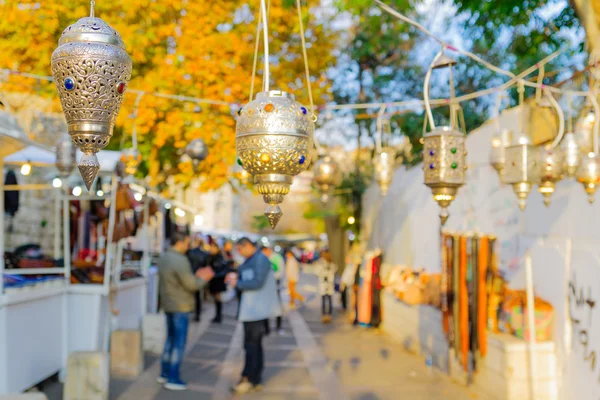 Christmas market scene, Nazareth — Stock Photo, Image