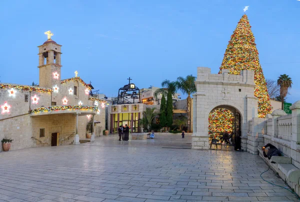 Jul i Marias brunn Square, Nazareth — Stockfoto