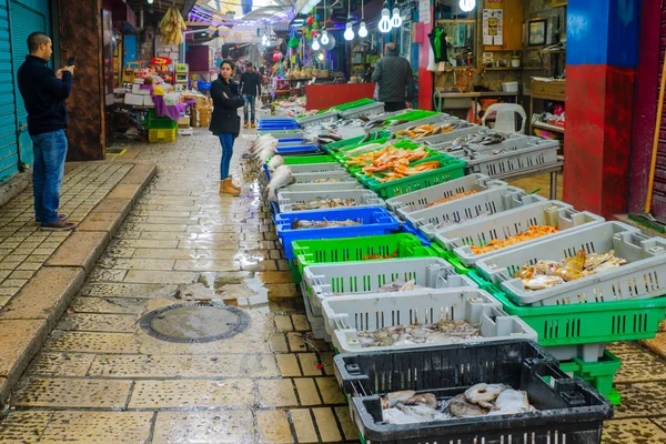 Cena de mercado na cidade velha, Acre — Fotografia de Stock