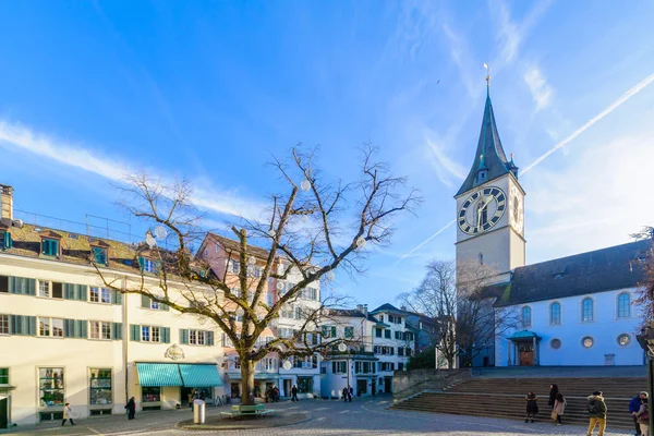 A igreja de São Pedro, Zurique — Fotografia de Stock