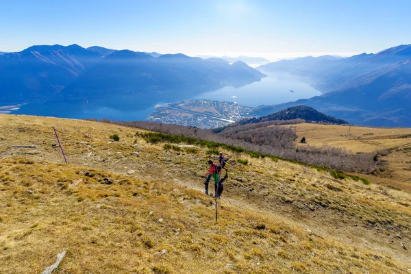 Veduta di Locarno e del Lago Maggiore dal monte Cardada-Cimetta — Foto Stock