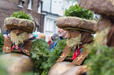 Yeni yıl cabotins (Silvesterchlausen) Urnasch, Appenzell