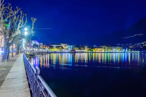 Vista serale a Lugano — Foto Stock
