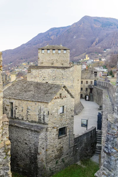 Montebello hrad, v Bellinzona — Stock fotografie