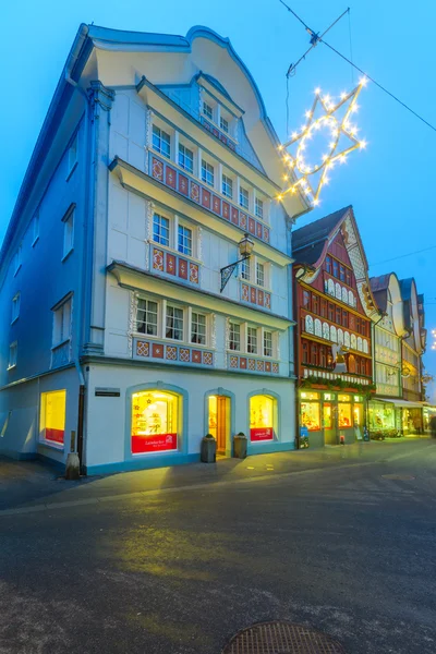 Malované domy v Appenzell — Stock fotografie