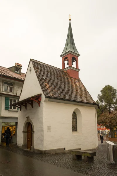 A igreja Heiligkreuzkapelle, em Appenzell — Fotografia de Stock